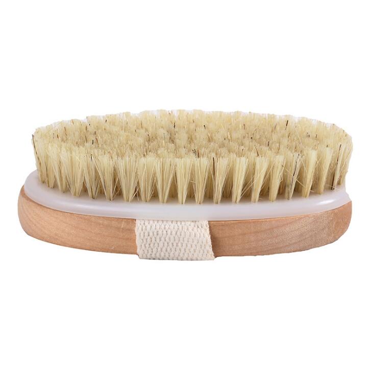 200pcs Dry Skin Body Face Soft Natural Bristle Brush Wooden Bath Shower Brushes SPA without Handle Cleansing
