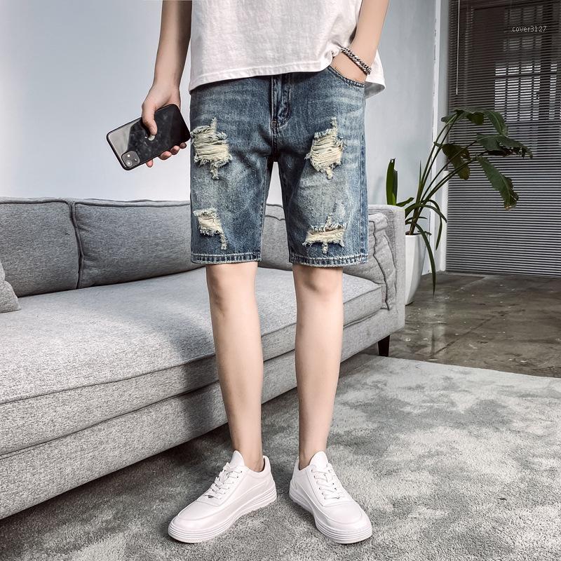 Men's Jeans Summer Thin Ripped Denim Shorts Korean Loose Stretch Straight All-Match Five-Point Pants Casual Student Short, Blue
Men's Jeans Summer Thin Ripped Denim Shorts Korean Loose Stretch Straight All-Match Five-Point Pants Casual Student Short, Blue