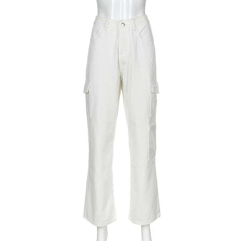 Fashion Pocket White Womens Jeans Streetwear High Waist Jeans Vintage Straight Harajuku 2021 Denim Pants Cargo Pants, Black
Fashion Pocket White Womens Jeans Streetwear High Waist Jeans Vintage Straight Harajuku 2021 Denim Pants Cargo Pants, Black