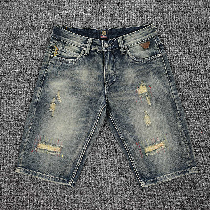 Summer Fashion Designer Men Jeans Retro Yellow Blue Ripped Denim Shorts Vintage Embroidery Hip Hop Short KXBW
Summer Fashion Designer Men Jeans Retro Yellow Blue Ripped Denim Shorts Vintage Embroidery Hip Hop Short KXBW
