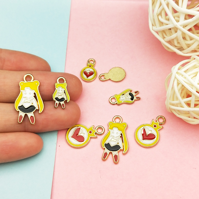 10pcs Enamel Metal Charms Drop Oil Cartoon Beautiful Girl Badge Charms Pendants Fit Earring Bracelet Jewelry DIY Accessory
10pcs Enamel Metal Charms Drop Oil Cartoon Beautiful Girl Badge Charms Pendants Fit Earring Bracelet Jewelry DIY Accessory