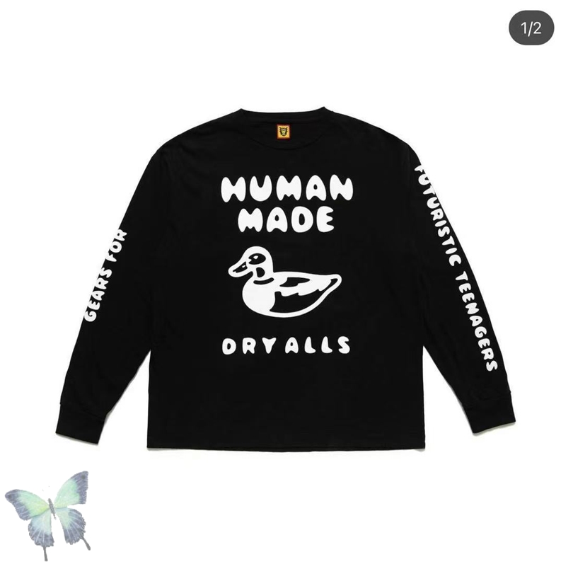 Heavy Fabric Human Made Jackets with Pocket Men Women Embroidery Outerwear Jacket Coat