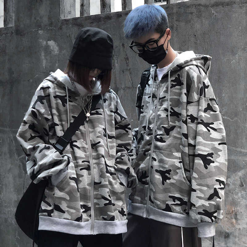 Winter Korea ins Harajuku streetwear hip hop vintage camouflage hooded jacket women fashion loose casual women's 210608, Gray
Winter Korea ins Harajuku streetwear hip hop vintage camouflage hooded jacket women fashion loose casual women's 210608, Gray