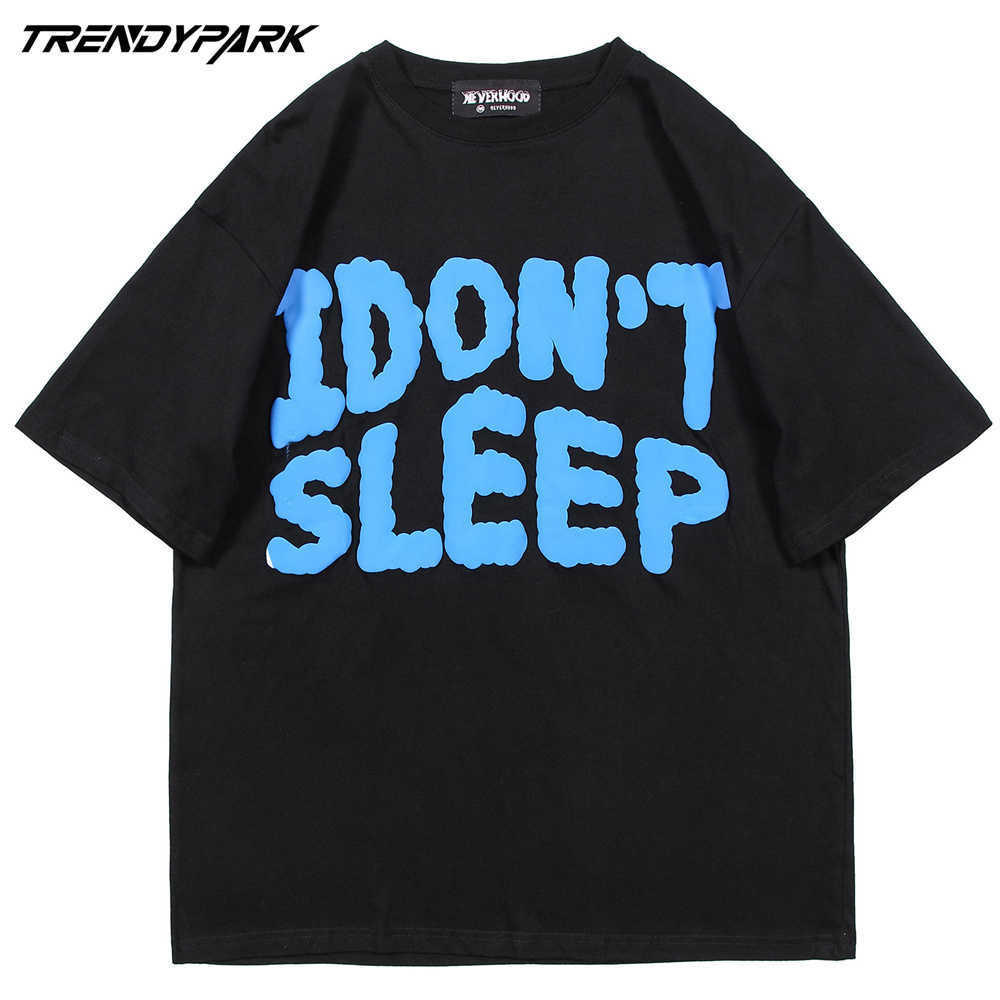 T-Shirt Men Streetwear Harajuku Hip Hop Letters Foaming Printing T Shirt Summer Short Sleeve Cotton Casual Tshirt Shirt Top 210601