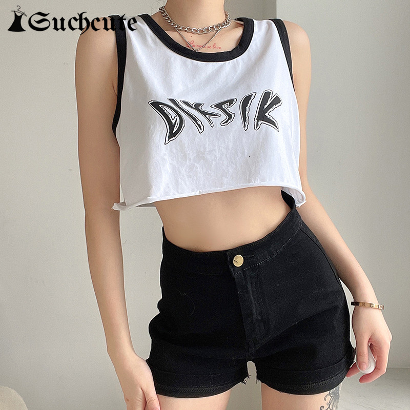 Women' Tanks & Camis Gothic Letter Print Patchwork Crop Tops For Women Harajuku Streetwear Female Casual Tank Summer Sporty X1IV, White
Women' Tanks & Camis Gothic Letter Print Patchwork Crop Tops For Women Harajuku Streetwear Female Casual Tank Summer Sporty X1IV, White