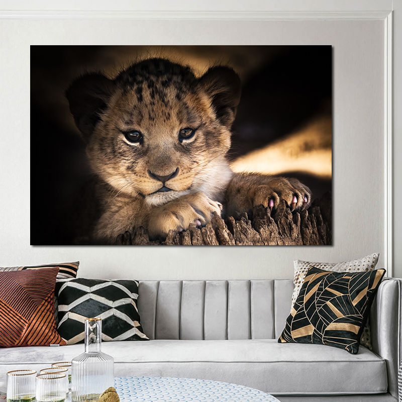 Lion Mother And Child Pictures Canvas Painting Posters And Prints Wall Art for Living Room Modern Home Decoration