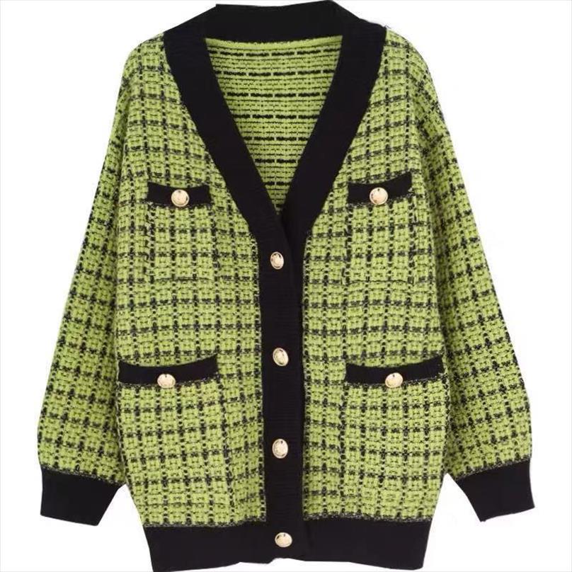 women elegant retro cardigans sweaters autumn winter o neck vintage knitted plaid long overside loose knitwear, White;black
women elegant retro cardigans sweaters autumn winter o neck vintage knitted plaid long overside loose knitwear, White;black