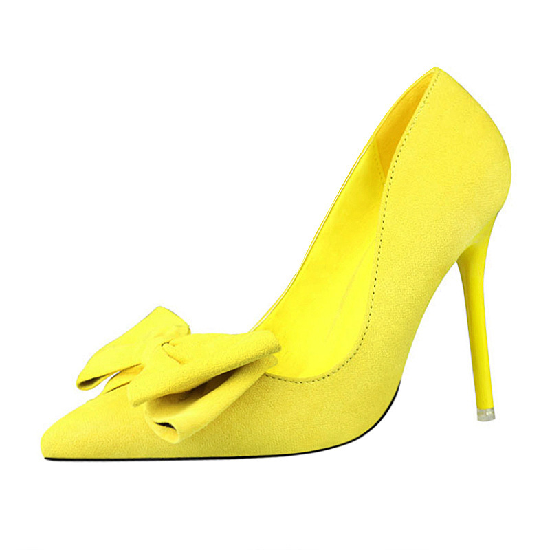 Korean New Fashion Sweet Thin Heel Super High Heel Shallow Mouth Pointed Sexy Suede Bow Women's Single Shoe, Red 1
Korean New Fashion Sweet Thin Heel Super High Heel Shallow Mouth Pointed Sexy Suede Bow Women's Single Shoe, Red 1
