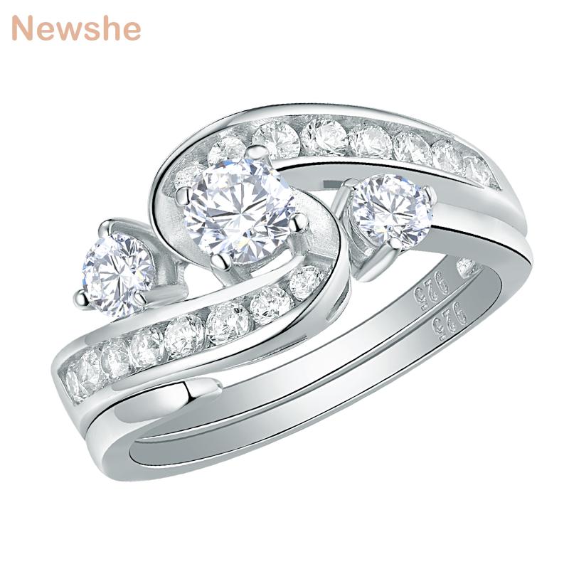 Cluster Rings She Unique Wedding Engagement Ring Bridal Set 1 Ct Round White CZ 925 Sterling Silver Trendy Jewelry Gift For Women QR104435, Golden;silver
Cluster Rings She Unique Wedding Engagement Ring Bridal Set 1 Ct Round White CZ 925 Sterling Silver Trendy Jewelry Gift For Women QR104435, Golden;silver