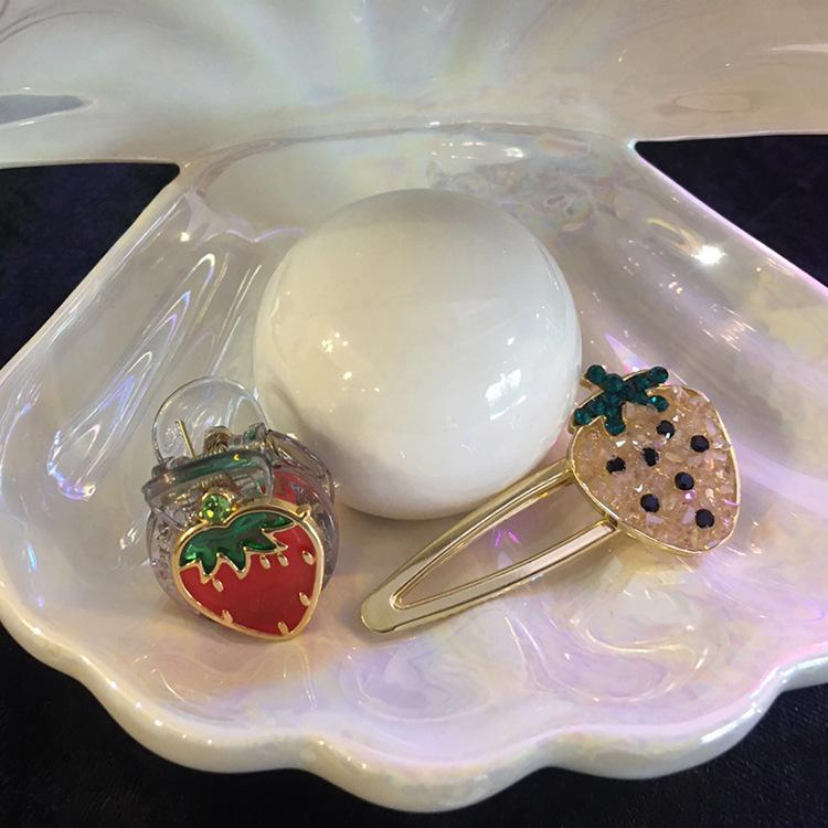 6 Styles Cute Girl Hair Bow Accessory Barrettes Fruit Decoration Accessories kids Jewelry Gift Clipper