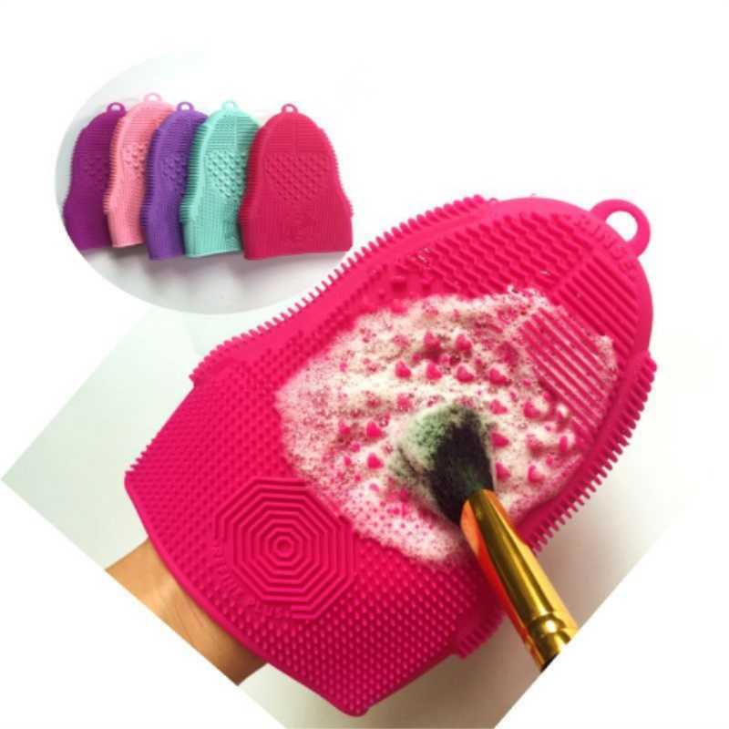 Silicone Cosmetics Cleanser Makeup Brush Cleaner Glove Cleaning Tool Pad Reshaping Makeup Brush Cleaner Board New 200pcs