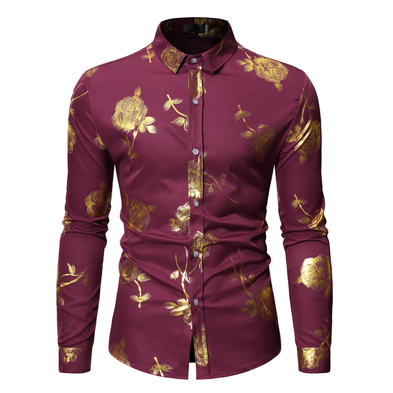 KALENMOS Gold Rose Floral Print Shirts Men Muslim Hip Hop Punk Chemise Lapel Wedding Party Bronzing Camisa Masculina Africa Ropa
KALENMOS Gold Rose Floral Print Shirts Men Muslim Hip Hop Punk Chemise Lapel Wedding Party Bronzing Camisa Masculina Africa Ropa