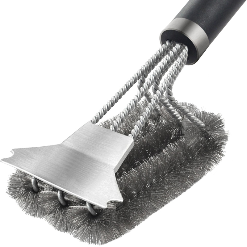 1PC BBQ Grill Cleaning Brush Stainless Steel Kitchen Accessories Bristles Cleaning Brushes Cooking Tool Barbecue Gadget