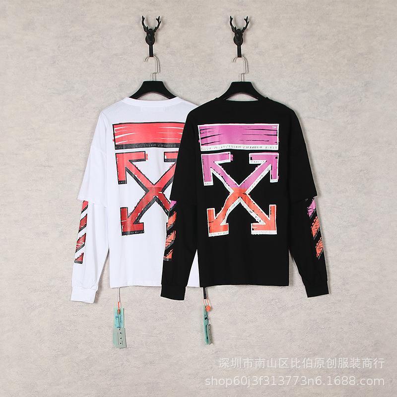 Mao Of0 Arr00 Cross Gradient Graffiti Casual Fake Two-piece Round Neck Sweater Ow Loose Version for Men and Women, White
Mao Of0 Arr00 Cross Gradient Graffiti Casual Fake Two-piece Round Neck Sweater Ow Loose Version for Men and Women, White
