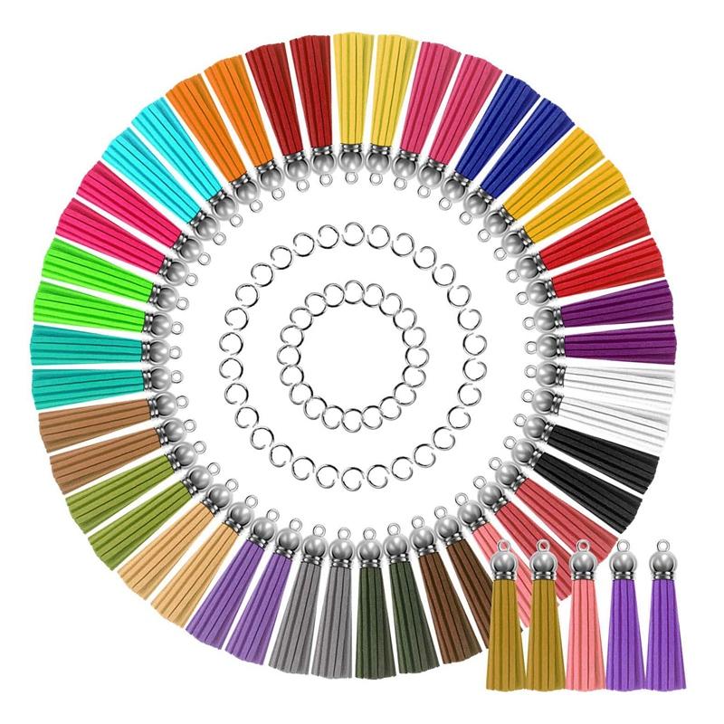 Keychains Tassels For Jewelry Making, 50Pcs PU Leather Tassel Keychain Charms Bulk With Jump Rings Making
Keychains Tassels For Jewelry Making, 50Pcs PU Leather Tassel Keychain Charms Bulk With Jump Rings Making