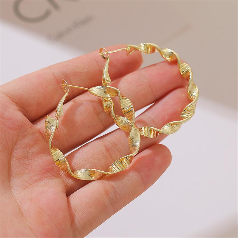 Hoop & Huggie Contracted Fashion Twist Frosted Circle Earrings Women Punk Style Earring Ornaments
Hoop & Huggie Contracted Fashion Twist Frosted Circle Earrings Women Punk Style Earring Ornaments