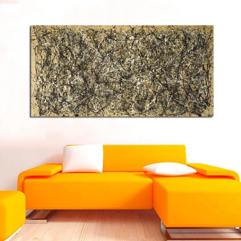 Large Size Wall Art Canvas Painting Abstract Poster Jackson Pollock Art Picture HD Print For Living Room Study Decoration