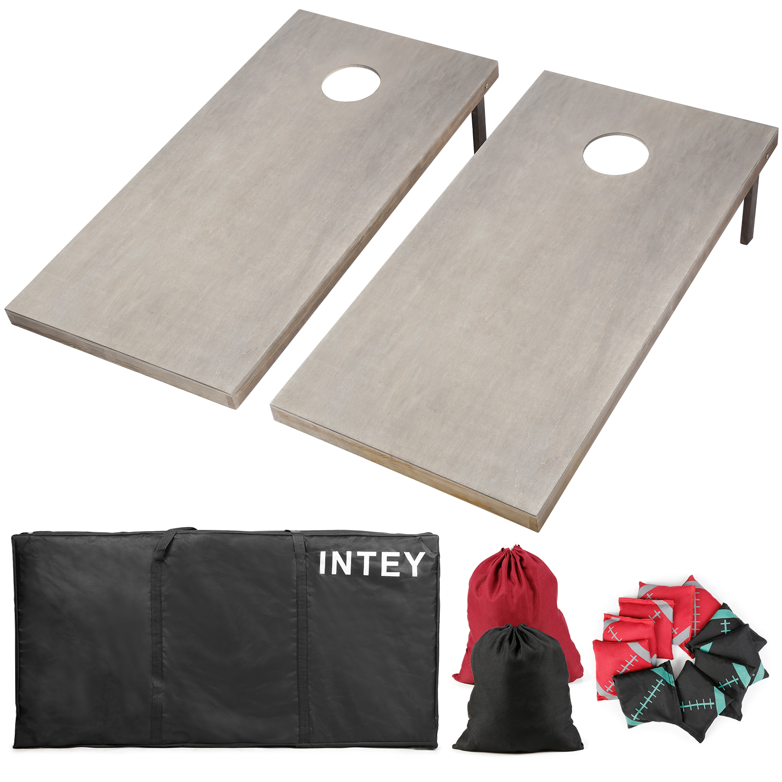 INTEY Premium Delta Wood Cornhole Set(size of 4ft x 2ft),Backyard Classic Game Kit with 2 Sandbag Boards and 10 Bean bags for Kids,Teens,Adults
INTEY Premium Delta Wood Cornhole Set(size of 4ft x 2ft),Backyard Classic Game Kit with 2 Sandbag Boards and 10 Bean bags for Kids,Teens,Adults