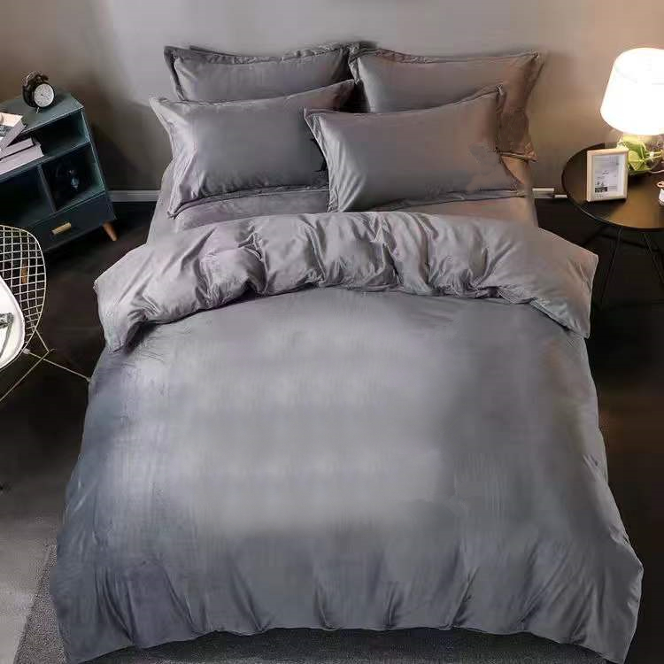8 Solid Bedding Set Soft Flat Sheets Duvet Quilt Cover Pillowcase Bed Linen for Single Queen Full Size Home Textiles Duvet Cover от DHgate WW