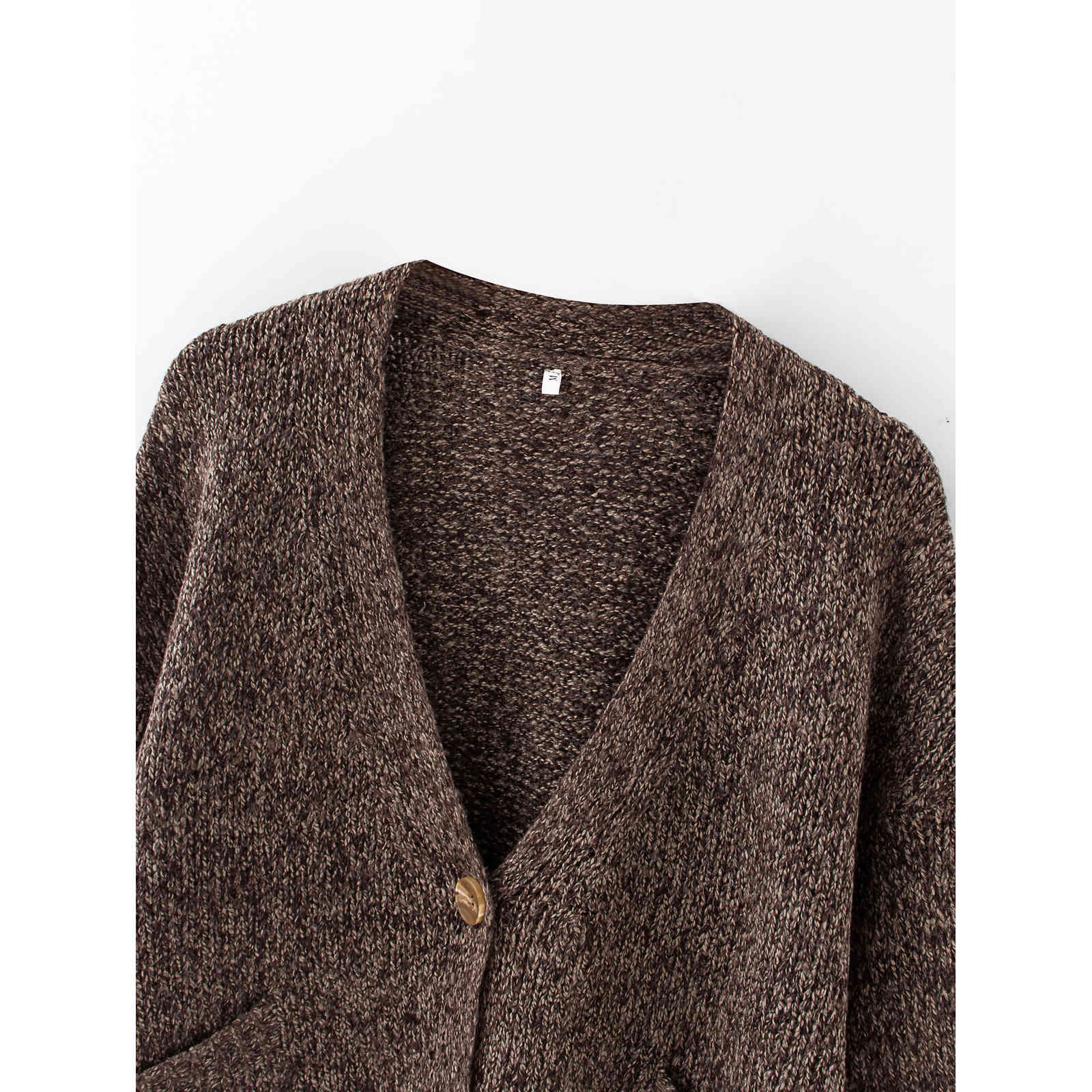 women soft loose wool sweater winter fashion ladies full sleeve V-neck single breasted sweaters elegant female vintage 210521