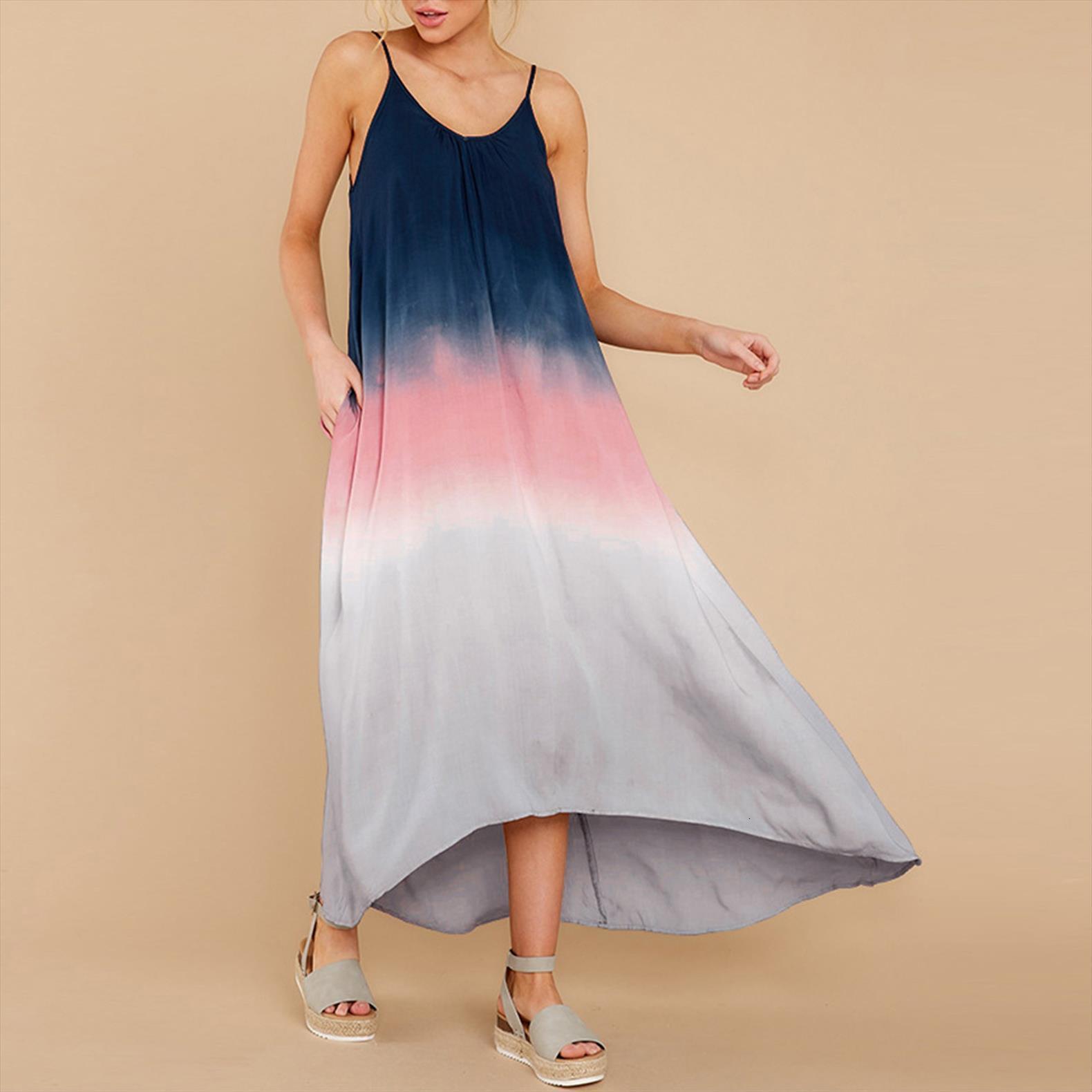 40 casual backless strap womens dresses summer gradient color spaghetti long maxi with pockets vintage holiday robe femme, Black;gray
40 casual backless strap womens dresses summer gradient color spaghetti long maxi with pockets vintage holiday robe femme, Black;gray