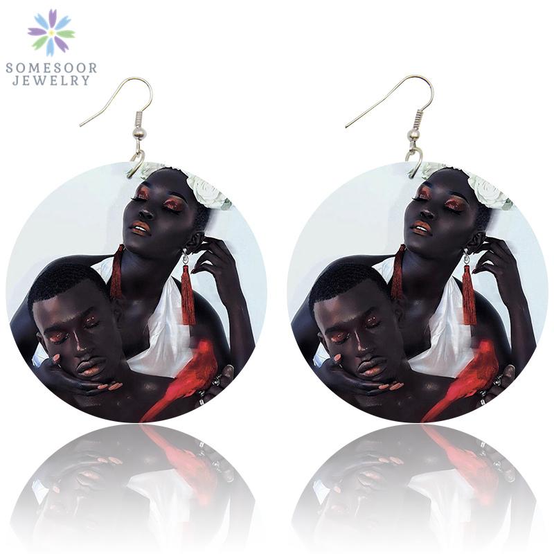 Dangle & Chandelier SOMESOOR Printed Black Portrait Wood Earrings Afrocentric Ethnic Natural Hair Ear Jewelry African American Women Gifts, Silver
Dangle & Chandelier SOMESOOR Printed Black Portrait Wood Earrings Afrocentric Ethnic Natural Hair Ear Jewelry African American Women Gifts, Silver