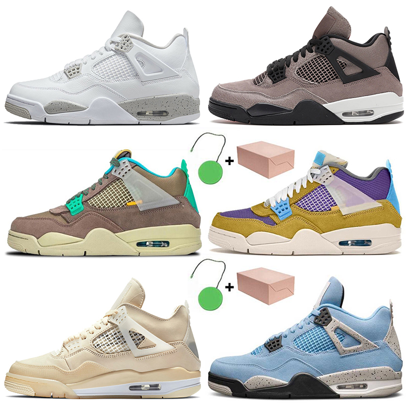 With Box Women Mens 4s Basketball Shoes Unions Jumpman 4 Travis Scotts Cactus Jack Desert Moss Sneakers University Blue Taupe Haze Starfish Trainers
With Box Women Mens 4s Basketball Shoes Unions Jumpman 4 Travis Scotts Cactus Jack Desert Moss Sneakers University Blue Taupe Haze Starfish Trainers