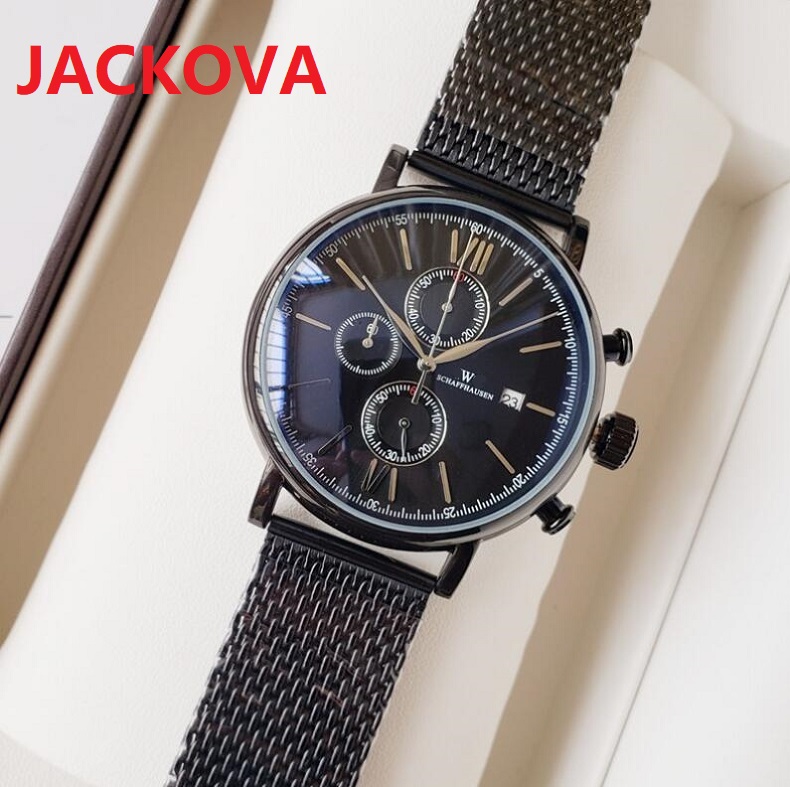 Date Multi Functional Lovers Wristwatches 44MM Quartz Mens Watches Stainless Steel Mesh Bracelet Good Recommendation, As pic
Date Multi Functional Lovers Wristwatches 44MM Quartz Mens Watches Stainless Steel Mesh Bracelet Good Recommendation, As pic