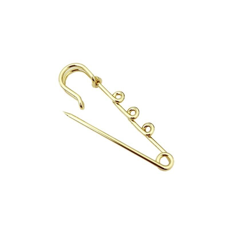 10pcs/lot White Gold Plated Metal Brooch Pins Neddles Charm Dangles Hangs Brooches DIY Jewelry Making Accessory Findings