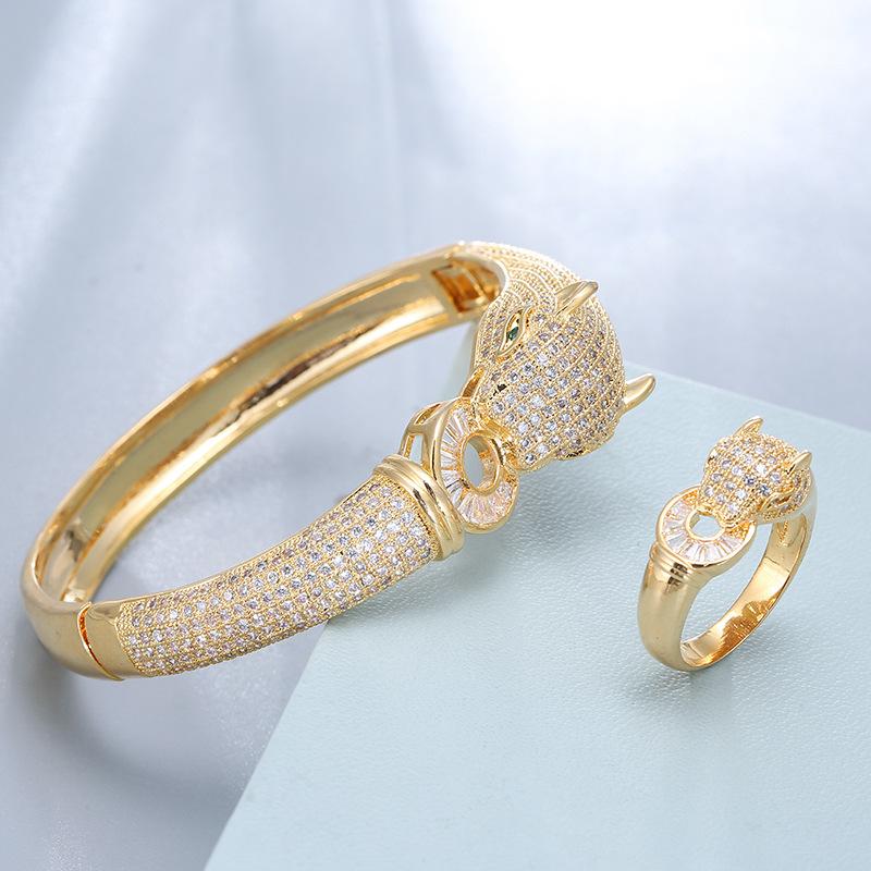 Earrings & Necklace Luxury Fashion Bangle Leopard Head Cubic Zirconia Ring Elegant For Women Classic Punk Jewelry Set Gift Men And, Silver
Earrings & Necklace Luxury Fashion Bangle Leopard Head Cubic Zirconia Ring Elegant For Women Classic Punk Jewelry Set Gift Men And, Silver