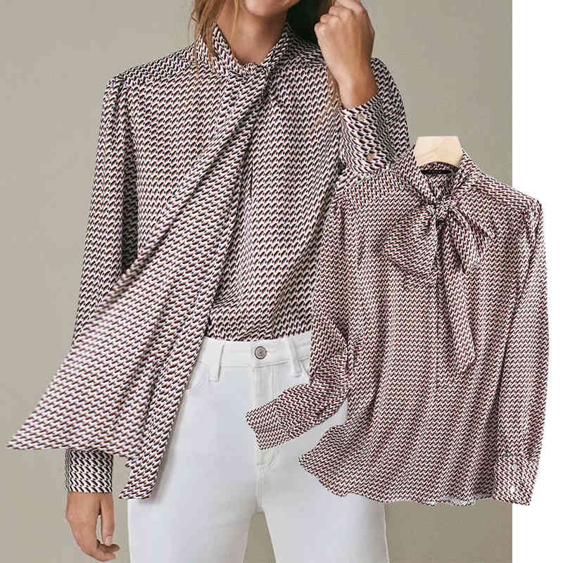 Women's Blouses & Shirts New Fashion Women printing chiffon shirt Turn-down Collar bowknot Long Sleeve Chiffon Shirt Casual Loose, Beige
Women's Blouses & Shirts New Fashion Women printing chiffon shirt Turn-down Collar bowknot Long Sleeve Chiffon Shirt Casual Loose, Beige