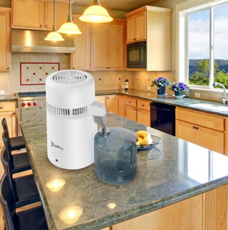 2021 Cooking Utensils Zokop ZB-1 4L 110V 750W primary color distilled water machine plastic bottle American Standard