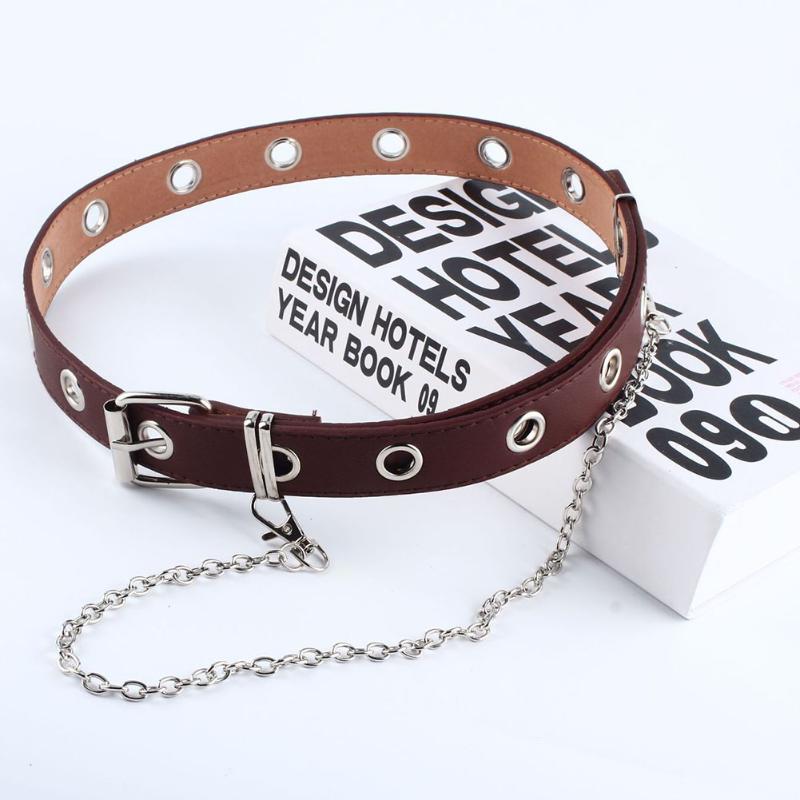 Belts Women Punk Chain Fashion Belt Adjustable Double/Single Row Hole Eyelet Waistband With Decorative 2021, Black;brown
Belts Women Punk Chain Fashion Belt Adjustable Double/Single Row Hole Eyelet Waistband With Decorative 2021, Black;brown