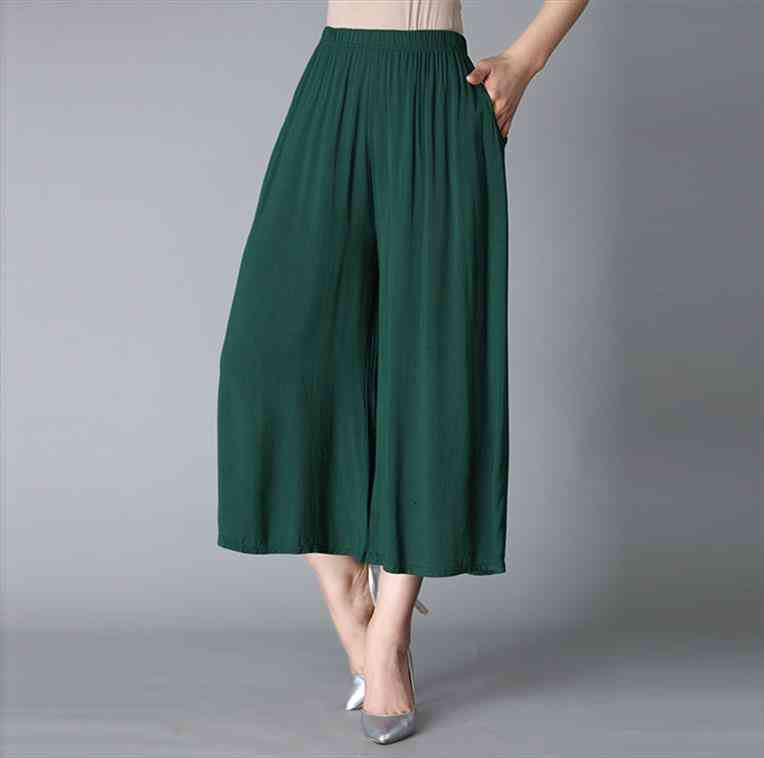 Top Quality Women Summer Casual Thin Pants Cotton Linen Trousers Plus Size Elastic Waist Wide Leg Pant Candy Color 5xl, Black;white
Top Quality Women Summer Casual Thin Pants Cotton Linen Trousers Plus Size Elastic Waist Wide Leg Pant Candy Color 5xl, Black;white