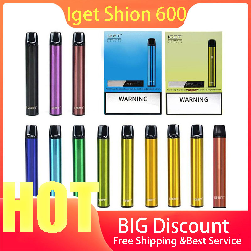 Iget shion 600 puffs 100% Authentic Electronic Cigarettes Disposable Vape pens Pods Device
Iget shion 600 puffs 100% Authentic Electronic Cigarettes Disposable Vape pens Pods Device