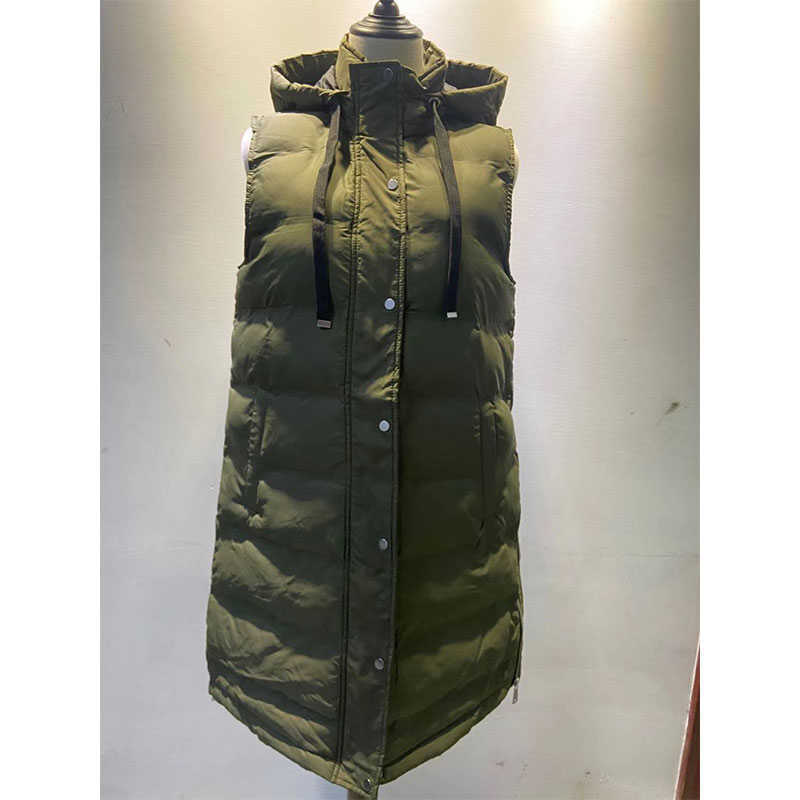 Vest Women Spring Autumn fashion hooded chic warm jacket vest youth elegant street jackets 06 210628