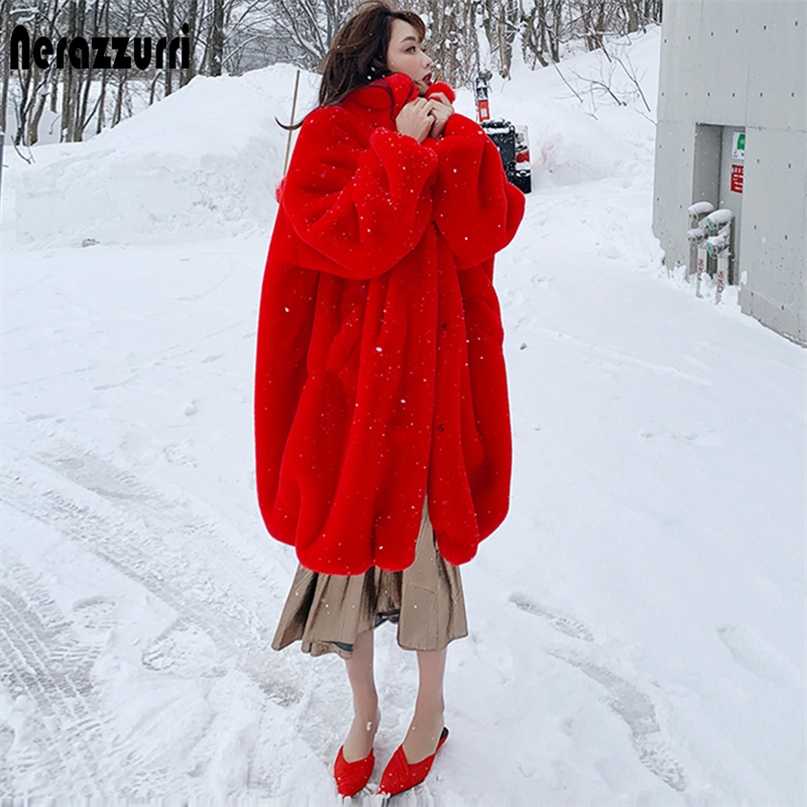 Nerazzurri Oversized red thick warm soft fluffy faux fur coat women raglan long sleeve long fur coats for winter for women 211018
Nerazzurri Oversized red thick warm soft fluffy faux fur coat women raglan long sleeve long fur coats for winter for women 211018