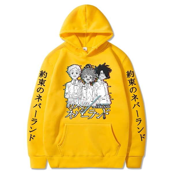 Anime the Promised Neverland Hoodie Emma. Norman. Ray.Printed Streetswear Women Men Hoodies Male Clothes G0909
