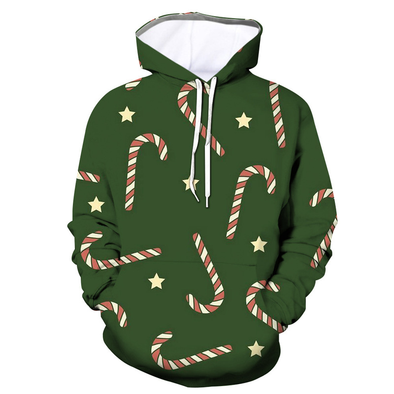 Christmas cane pattern men's 3D printed hoodie visual impact party top punk gothic round neck high-quality hooded sweater, Black
Christmas cane pattern men's 3D printed hoodie visual impact party top punk gothic round neck high-quality hooded sweater, Black