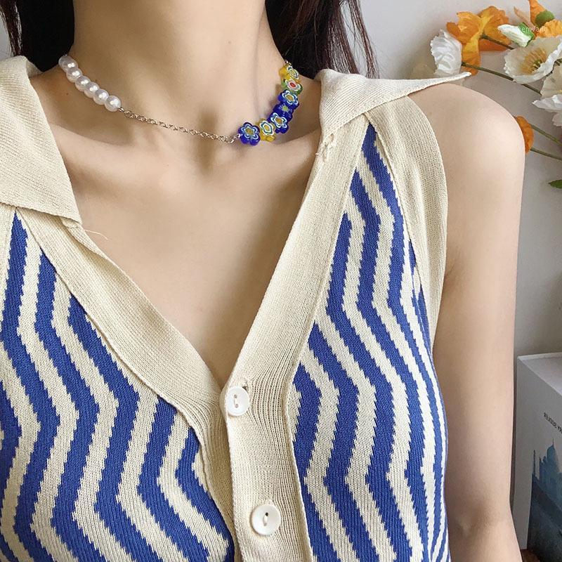 Chains Korean Round Imitation Pearl Choker Necklace For Women Cute Sweet Girls Flowers Acrylic Beads Jewelry 
Chains Korean Round Imitation Pearl Choker Necklace For Women Cute Sweet Girls Flowers Acrylic Beads Jewelry