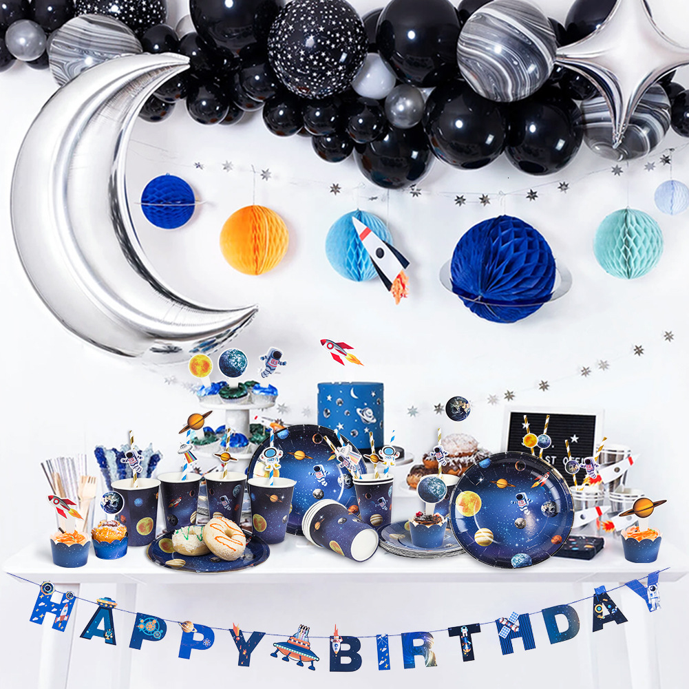 star space theme seri tableware set star sky flag string pull flower pendant children's party decoration suppli
star space theme seri tableware set star sky flag string pull flower pendant children's party decoration suppli