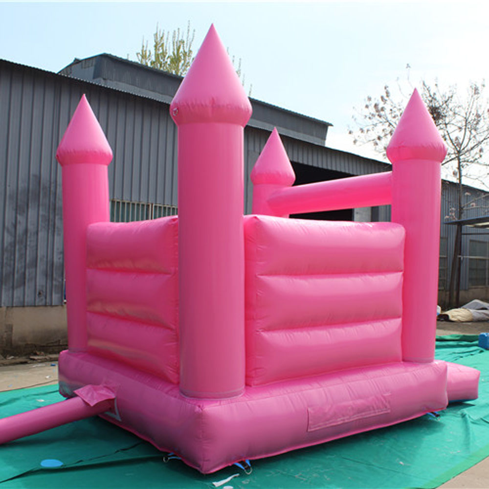 Pink Inflatable bouncy Castle white wedding bounce house combo Jumper Moon Bouncer for Party Time