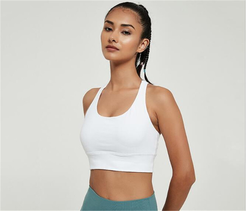 Womens sports exercise bra Yoga Outfits Vest straps bodybuilding all match casual gym push up bras Good quality crop tops indoor outdoor workout runni