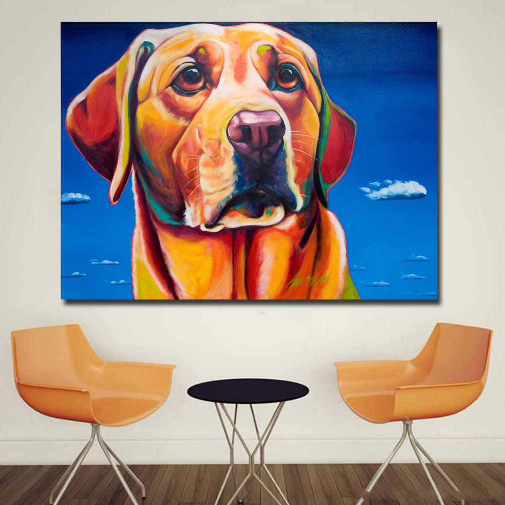 SELFLESSLY Bulldog Painting For Living Room Wall Canvas Art Poster Prints Animal Decorative Painting For Bedroom Unframed