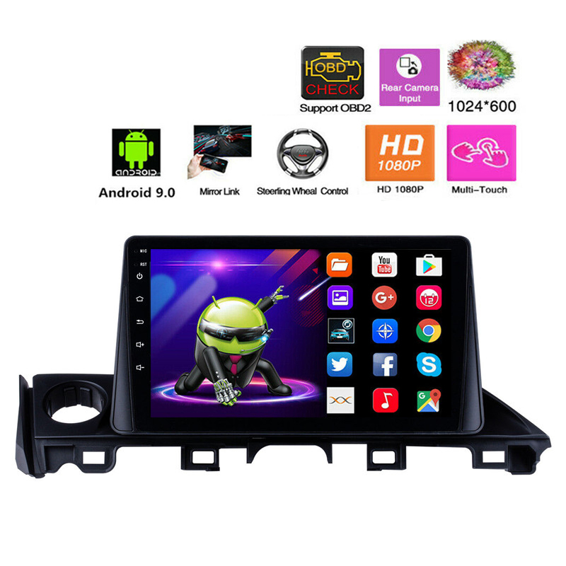 car dvd TouchScreen Player GPS Navigation system for Mazda ATENZA-2017 with USB 3G WIFI OBD2 Mirror Link 9 inch Android 10 HD