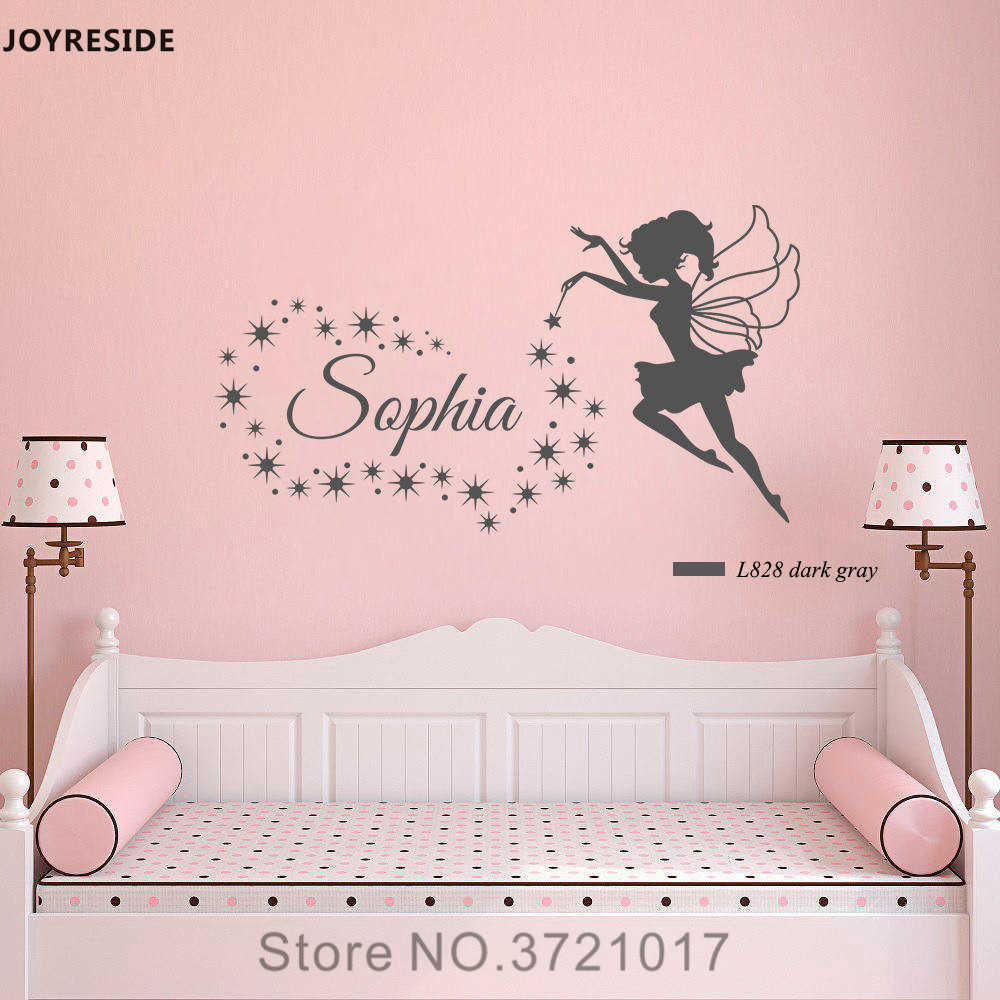 JOYRESIDE Fairy Stars Wall Decal Vinyl Sticker Personalized Custom Name Nursery Girls Baby Kids Child Bedroom Decoration XY060 210615
JOYRESIDE Fairy Stars Wall Decal Vinyl Sticker Personalized Custom Name Nursery Girls Baby Kids Child Bedroom Decoration XY060 210615