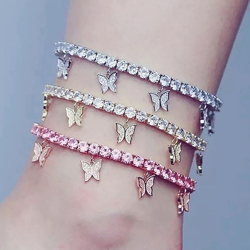 Lady Cute Butterfly Anklet Bracelet Fashion Anklets for Women Rhinestone Foot Chain Beach Leg Bracelets Boho Jewelry Gift, Red;blue
Lady Cute Butterfly Anklet Bracelet Fashion Anklets for Women Rhinestone Foot Chain Beach Leg Bracelets Boho Jewelry Gift, Red;blue