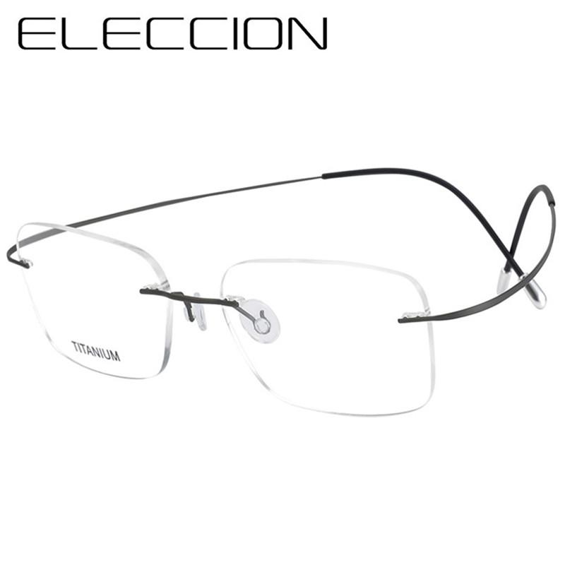 Fashion Sunglasses Frames ELECCION 100% Pure Titanium Rimless Eyeglasses Men Ultralight Rectangle Optical Myopia Prescription Glasses Frame
Fashion Sunglasses Frames ELECCION 100% Pure Titanium Rimless Eyeglasses Men Ultralight Rectangle Optical Myopia Prescription Glasses Frame