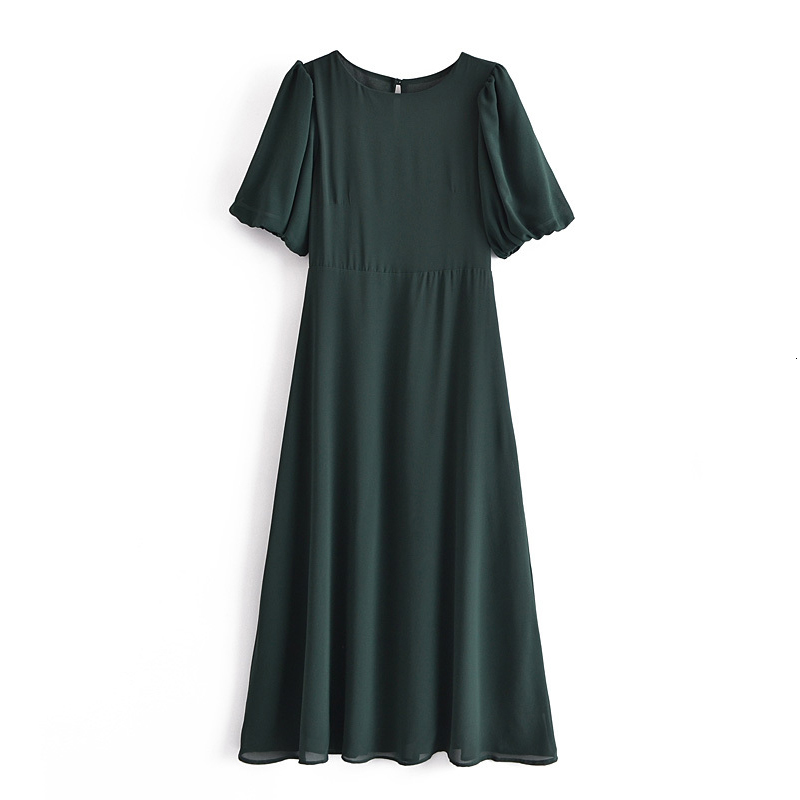 Casual Dresses 2021 fashion women's French retro solid color lapel dress with puff sleeves slimming banquet K6CP, Green
Casual Dresses 2021 fashion women's French retro solid color lapel dress with puff sleeves slimming banquet K6CP, Green