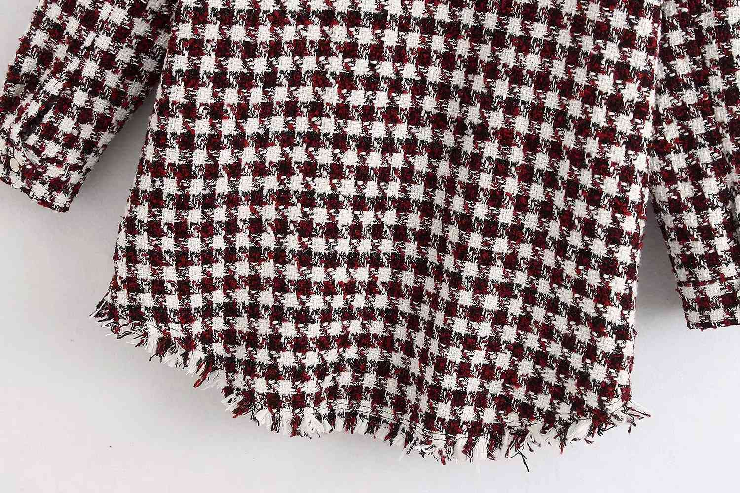 Fashion oversize plaid jacket Women casual tweed coat vintage Long Sleeve office wear long 210521